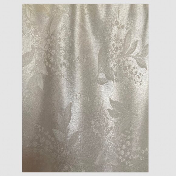 VTG Christian Dior Saks Fifth Avenue Ivory Satin Slip Skirt Size L - Picture 2 of 7